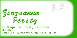 zsuzsanna perity business card